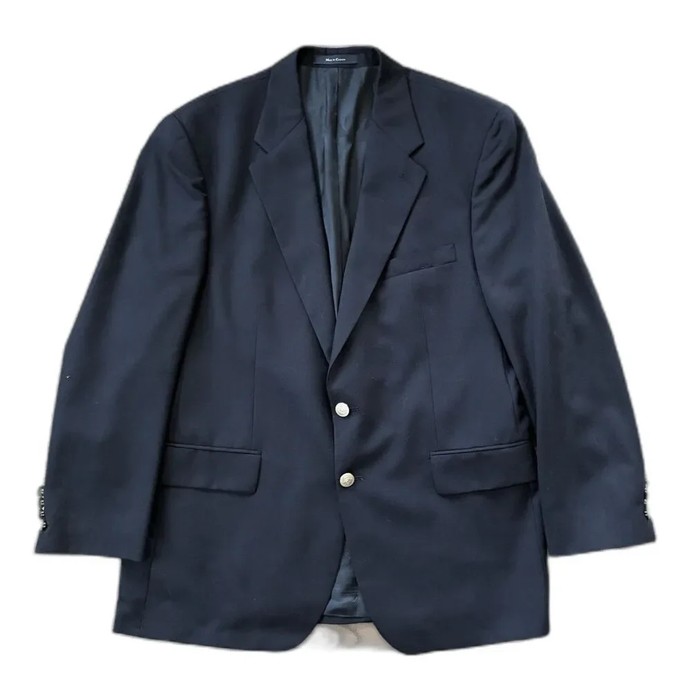 CHAPS Ralph Lauren Blue Blazer Sports Coat Jacket   Mens Size 44R